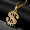 NYUK Gold Chain for Men with Dollar Sign Pendant Necklace