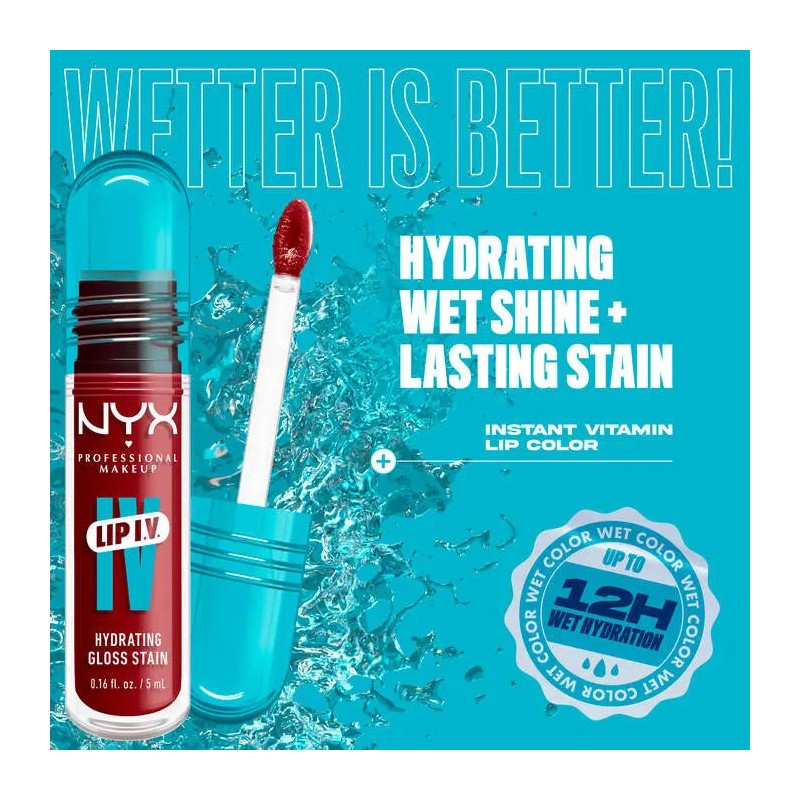 NYX Professional Makeup Lip IV Hydrating Lip Gloss Cranberry Splash