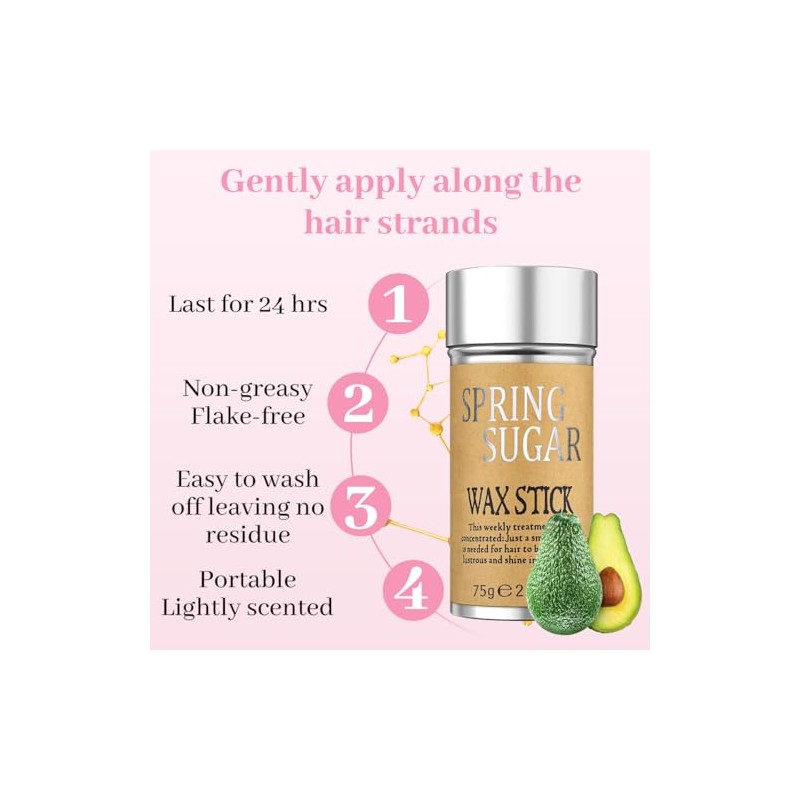 SPRINGSUGAR- Juego de 4 paquetes de cera para el cabello