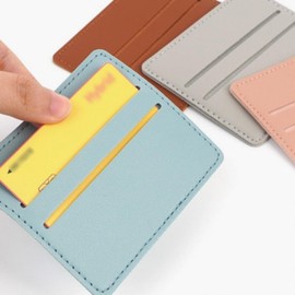 2-tier card wallet business card transportation card wallet promotion simple color 1 pink 5ea