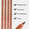 4pcs Eyebrow Pencil Double Head Eyebrow Makeup Pen Wood Handle