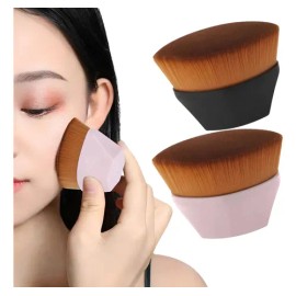 Brocha Facial Kabuki Plana Maquillaje Base Corrector Polvo