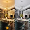 WUZUPS Crystal 5-Light Candle Chandelier Pendant Flushmount Ceiling Light Modern