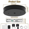Biaungdo 6 Inch Ceiling Lighting Canopy Kit, Black Pendant Light