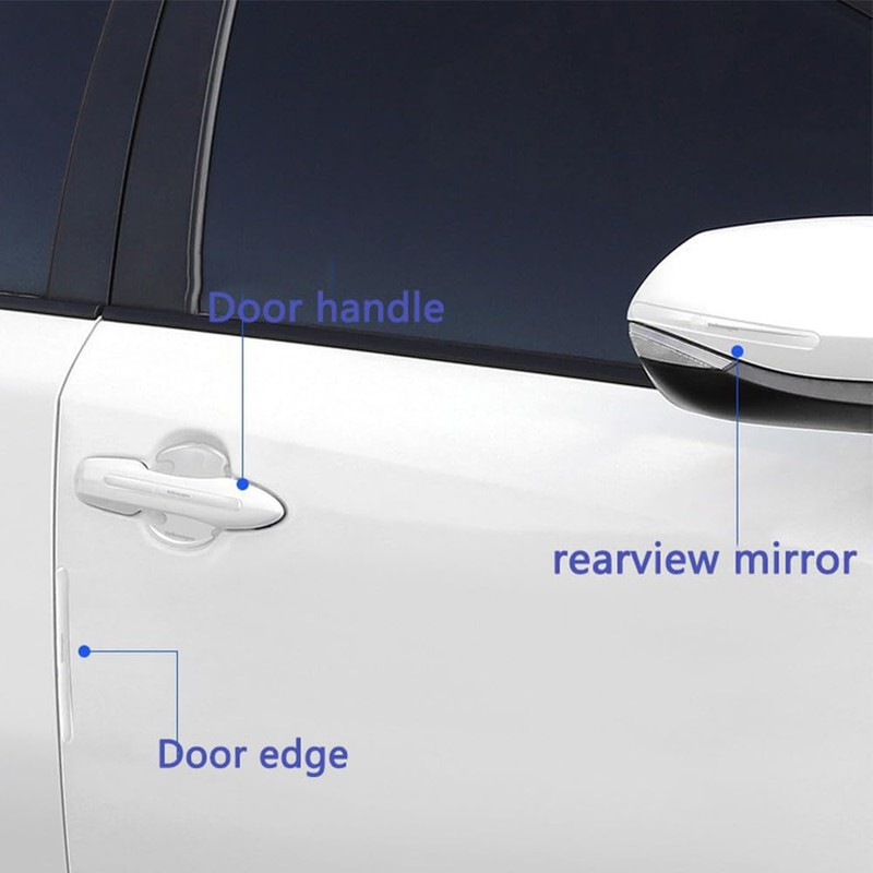 8 Pieces Car Door Handle Scratch Protector Transparent Stickers, Invisible