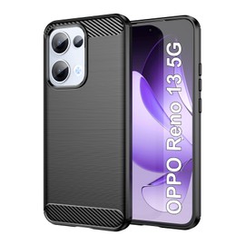 USDILU LS Case for OPPO Reno 13 5G Funda Uso Rudo Protector TPU Suave Durable Silicón Flexible Cover Negro Carcasa