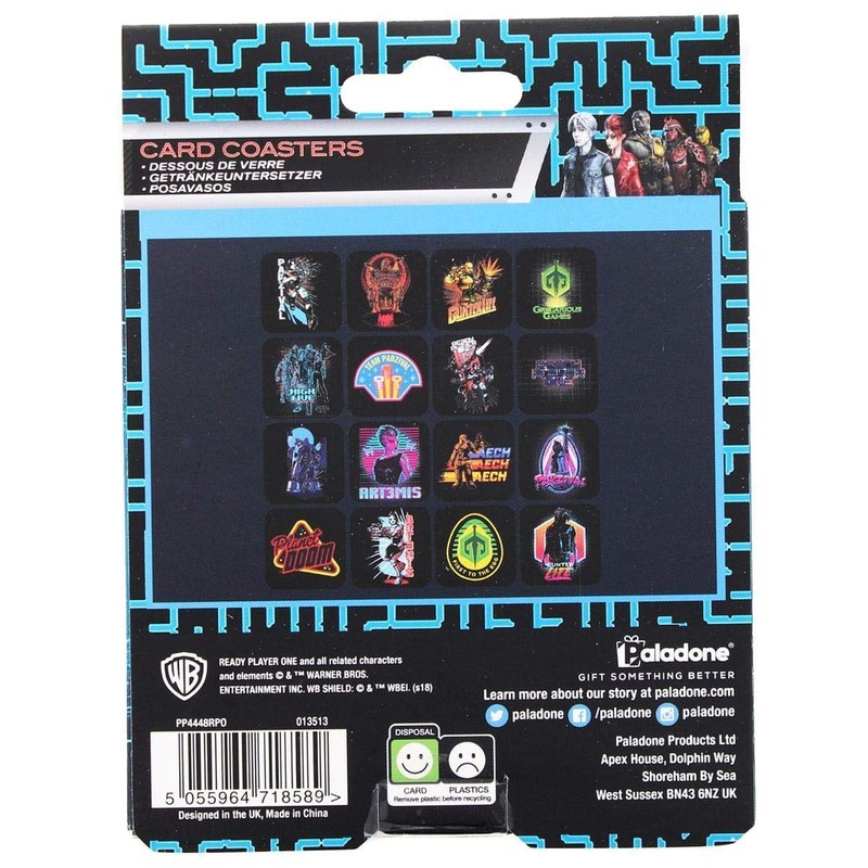 Ready Player One Coasters, Papercard, Multi-Colour, 1 x 10 x
