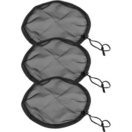 Cubierta de malla para lluvia, con pantalla de escombros con cordón, red de recogida de agua de 30 cm, para protector de macetas de jardín y protectores de cesta de verduras, paquete de 3 unidades