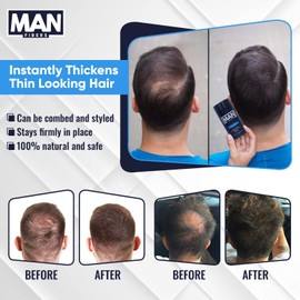 Man Fibers Hair Fibers (Brown - Medium) Hair Loss Concealer 1.2oz/35g