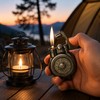 Brass Rocker-Arm Refillable Liquid-Fuel Lighter – Mechanical One-Hand Pocket Lighter