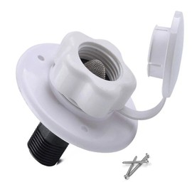 Rv Water Inlet, Rv Water Inlet Valve,White RV City Water Fill Inlet,RV City Water Inlet with Check Valve, RV Water Inlet Connection for RV Camper Trailer RV City Water Connector
