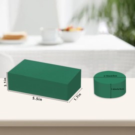 Yizerel 7 Pack Floral Foam Blocks, Round & Block Foam Set, Green Wet & Dry Flower for Fresh & Artificial Flower Arrangement, Florist Supplies for DIYs, Arts, Crafts & Weddings