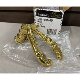 Baldwin Estate 5121 Pair Lever Handle in 031 - Non-Lacquered Brass 5121-031-MR