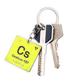 Radiacode Funny Physics Gifts for Enthusiasts and Nuclear Nerds Glow in the Dark Keychain Science Accessories Cool Present for 102, 103 Owners, silver