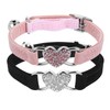 cobee Bling Heart Cat Collar with Bell, Adjustable Kitten Collar