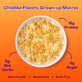 Magic Spoon Cereal - Maple Waffle 4-Pack of Cereal and Spoon - Keto & Low Carb Lifestyles, Gluten & Grain Free, High Protein, 0g Sugar