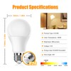 Neporal Amber Light Bulbs 4PK, 9W 60 Watt Equivalent, Blue