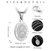 ZAULER Stainless Steel Saint St Christopher Medal Necklace for Men