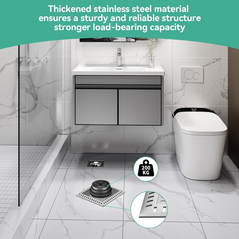 USAHANKE Drain Hair Catcher for Bathroom Sink,4.8" Stainless Steel and
