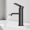 Hurran Bathroom Washbasin Tap, Matte Black, Washbasin Taps, Bathroom, Stainless