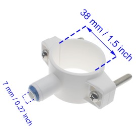 HAJXZH Drain Saddle Valve Clamp 1/4" Quick Connection Water Filters Valve Clamp Connect Fitting for Under Sink Reverse Osmosis RO System Waste Water Line (White)