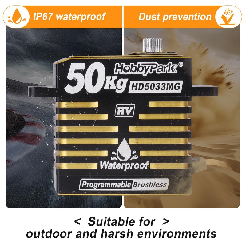 HobbyPark Waterproof RC Servo High Torque Brushless Motor Metal Gear