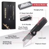 WORKPRO Premium Titanium Utility Knife, CNC Unibody w/10 Extra Blades