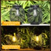 Ortiny 2 Pack Hanging Solar Lanterns -Retro Design,Waterpr