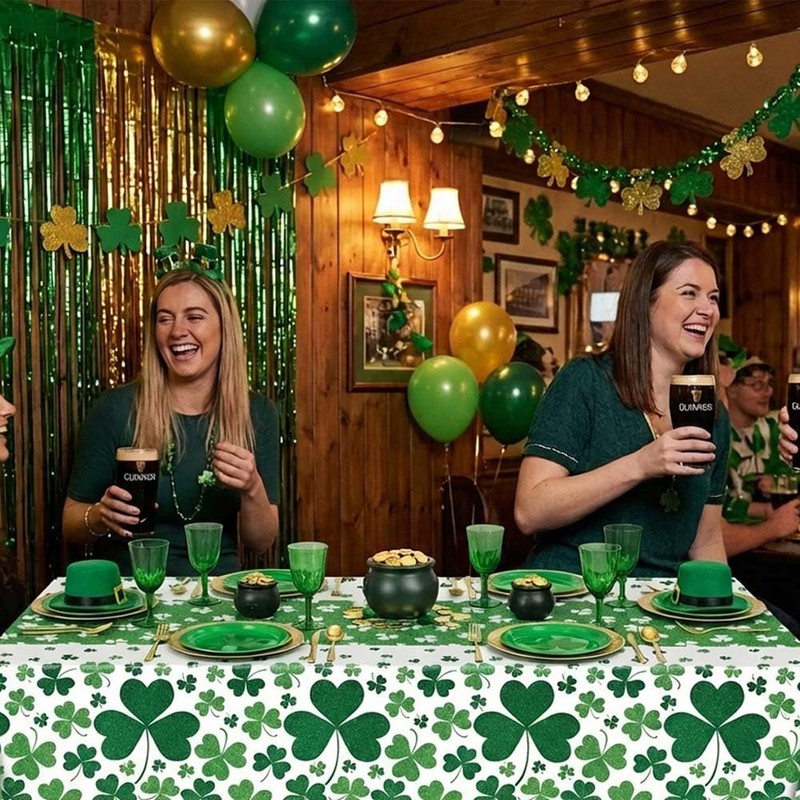 Blync 3 Pcs St. Patrick's Day Tablecloths, 54 x 108