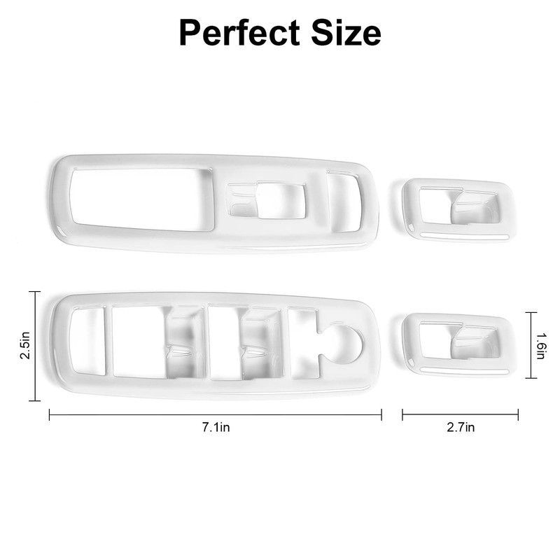 CheroCar for Dodge Window Lift Switch Cover Interior Button Trim