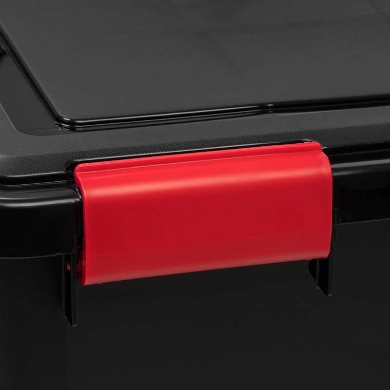 IRIS USA WeatherPro 74 Qt Storage Bins with Lids, 4