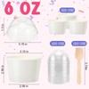 200 Pack Ice Cream Cups with Dome Lids No Hole