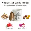 LYEOBOH Garlic Keeper, Garlic Storage, Garlic Holder, Large Ceramic Garlic