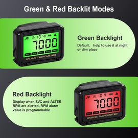 Small Engine Tachometer, Tachometer for Small Engines,Digital Tachometer, Motorcycle, Chainsaw, Lawn Mower, Snowmobile, Kart, Marine, ATV, Boat - RPM Meter and Hour Gauge