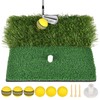 Golf Hitting Mat,Portable Golf Strike Mat With Antislip Rubber Base,