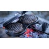 Petromax Cast Iron Campfire Ridged Burger Patty Iron Mold bg-Iron