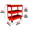 BIG RED 3-Tier Service Cart 400 lbs capacity metal cart