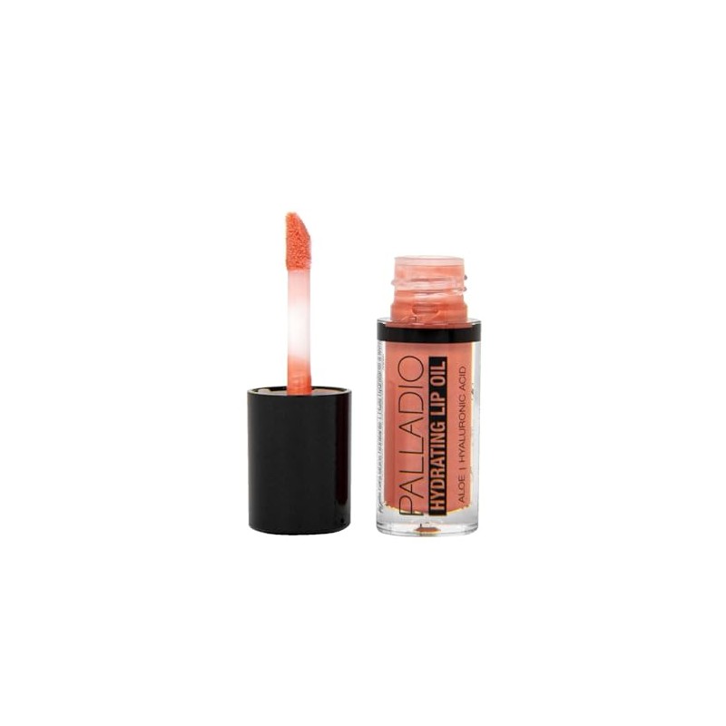 Palladio Aceite Labial Hidratante, Fórmula no pegajosa, Brillo sutil con