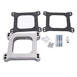 GSKMOTOR 1" Aluminum Carb Carburetor Spacer W/ 3/8" Vacuum Tube fits F-ord M-opar Holley