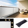 Royal Shade Custom Size 3' x 13' White Balcony Privacy