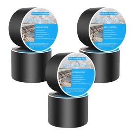 FAHKNS Butyl Joist Tape for Decking, 6 Pack 4" x 50' Self-Adhesive Deck Joist Tape, Anti-Corrosion Weather Resistance Seal for Protect Joists, Waterproof and Anti-Corrosion for Extend Deck Life