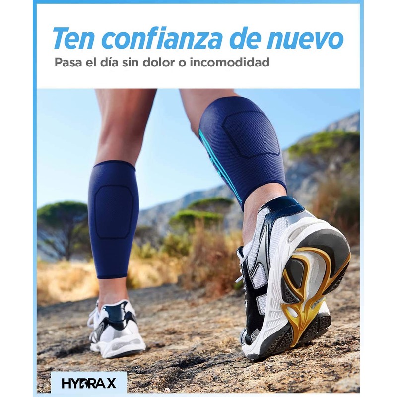 Medias de Compresion para Mujer y Hombre, color Azul. Pantorrilla