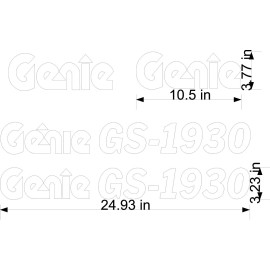Aftermarket 4pcs Decal Kit for Genie GS-1930 Decal Kit Scissor Lift Stickers USA Made GS1930