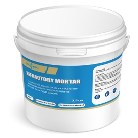 SOLIDLAND Refractory Mortar - 3.5 LBS Masonry & FireBrick Refractory Cement - 3056°F High Temperature Fireproof Dry Mix - for Kilns, Firepit, Fireplaces, Chimneys and More