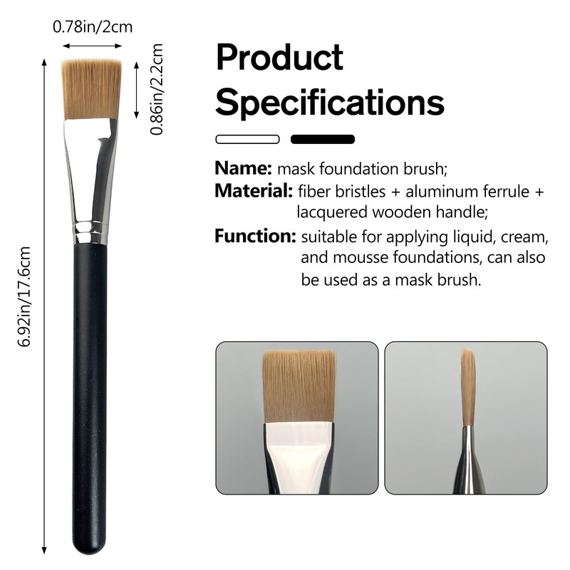 Professional Square Foundation Brush for Liquid Cream Makeup – Premium