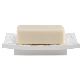 Spirella Agda Soap Dish Decorative Bathroom Equipment Soap Dish Polyresin Dimensions: 12.5 x 8.5 x 2.2 cm Matt White
