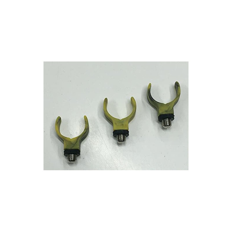TMC 3 x Hard Camo Plastic horseshoe Rod butt rests.