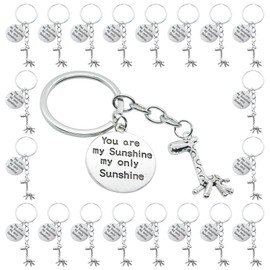 PHAETON 20PCS Giraffe Gift Key Chain You Are My Sunshine Keychain Giraffe Lover Gift Inspirational Gift Encouragement Gift for Friend Griaffe Keychains for Women Men