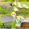 DZLGC Sunflowers Table Cover with Bench Covers Waterproof Windproof Elastic
