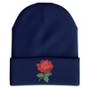 Purple Print House English Rose Embroidered Beanie Hat Men Women
